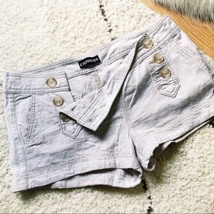 Express linen shorts women’s size 8 cream color